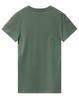 A green ladies' premium cotton tee featuring a simple design and short sleeves, displayed from the back.