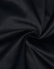 A close-up of a black fabric displaying a sturdy, textured weave, suitable for cargo work pants.