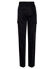 Black long-fit work pants featuring a drill pant pocket on the leg and a side cargo pocket.