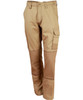 Light weight semi-fitted Cordura work pants in a tan colour, featuring multiple pockets and a logo branding.