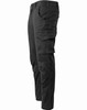Unisex cotton stretch ripstop work pants in black, featuring multiple pockets and a slim fit design.