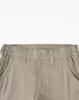 Unisex cotton stretch ripstop work pants in khaki, featuring an elastic waistband and front button detail.
