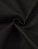 A close-up of black cotton fabric, showcasing a smooth and sturdy texture suitable for work pants.