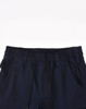 Unisex cotton stretch drill cuffed work pants in navy, featuring an elastic waistband and drawstring.