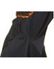 A dark navy long sleeve cotton work shirt featuring mesh detailing on the shoulders, with a logo present.