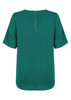 A short sleeve shirt in a vibrant teal colour, featuring a hidden zip at the back and a relaxed fit.