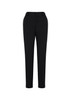 A pair of black women's bandless elastic waist pants with a tailored fit and side pockets.