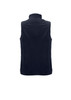 A women's plain micro fleece vest in navy blue, featuring a high collar and no sleeves, displaying a simple design.