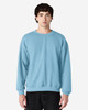 A light blue Gildan Heavy Blend adult crewneck sweatshirt with a plain design and a logo.