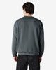 A grey Gildan Heavy Blend Adult Crewneck Sweatshirt viewed from the back, featuring a simple design and a logo.