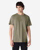 A plain olive green adult T-shirt made from Ultra Cotton material, featuring a simple design and a logo.