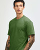 A plain green unisex short sleeve T-shirt with a relaxed fit and a small logo.