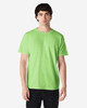 A green Gildan Heavy Cotton Adult T-Shirt displayed on a model, featuring a simple design and crew neck.