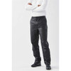 Men's Olympia Rain Pant in black, featuring a relaxed fit with an elastic waistband and pockets. Includes branding.