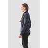 A navy women's Avalante 1/4 zip pullover, featuring a high collar and a side zip pocket.