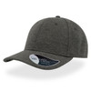 A grey cap with a mid visor and a logo. The fabric appears textured and soft.