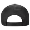 A black polycotton cap featuring a rear adjustable strap and branding on the side.