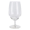 A clear, elegant beer glass, 410ml in size, featuring a smooth surface and a sturdy base.