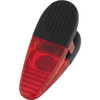 A magnetic memo holder in red and black, designed for holding documents securely. Features a logo.