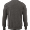 A grey fleece crew jumper for men, featuring a simple design with a logo on the back.
