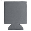 A grey foam stubby cooler featuring a cutout base and a simple design, ideal for beverage insulation.