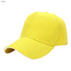 A yellow heavy acrylic sandwich cap with a curved brim and a logo on the front.