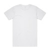 A plain white Block Tubular Tee displayed flat, featuring short sleeves and a round neckline. It has a logo on the tag.