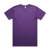 A purple Block Tubular Tee with a plain design and a logo. Suitable for casual wear.