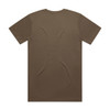 A plain brown Block Tubular Tee shirt with short sleeves and a logo on the back.