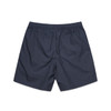 Dark navy beach shorts with an elastic waistband, featuring a simple design and no visible branding.