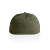 A green Stock Flex Cap with a plain design and a branded logo on the front. The cap features a rounded crown and no visible decoration.