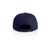 A navy cap featuring a snapback closure and a simple design. The back view highlights its solid colour and stitching.