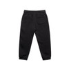 Black kids' track pants featuring an elastic waistband and a single rear pocket. Includes a logo.