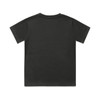 A black youth classic tee with a plain back design and short sleeves. It features a logo on the neckline.