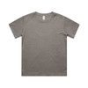 A heavy faded tee in a muted olive grey colour. The shirt has a classic crew neck design and features a logo.