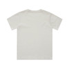 A light grey, short-sleeved kids' T-shirt with a plain back and a small logo on the side.