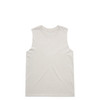 A light beige tank top with a loose fit, featuring a simple design and a logo.