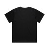 A black V-neck T-shirt with a relaxed fit. The back is plain with no visible design or logo.
