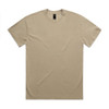 A beige Heavy Faded Tee with a simple design, featuring a logo on the label.
