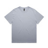A light grey t-shirt with a relaxed fit and a label inside. The shirt features short sleeves and has a simple design.