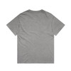 A grey Stone Wash Heavy Tee with a relaxed fit and a simple design, featuring a logo on the back.
