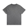 A grey Stone Wash Heavy Tee, featuring a relaxed fit and a subtle texture, with a branding label in the neckline.