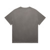 A grey t-shirt featuring a simple design on the back. The shirt has a relaxed fit and a smooth texture.