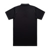 A black Active Work Polo shirt featuring a standard collar and short sleeves, with a logo on the back.
