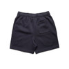Relax Track Shorts in navy, featuring an elastic waistband and a back pocket. The shorts have a soft, casual design.