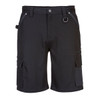 Slim fit work shorts in black, featuring multiple pockets and a sleek design. Includes a logo on the waistband.