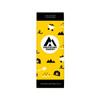 A promotional box for Earthcore Energy featuring a vibrant yellow design with various icons and a logo.