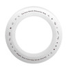 A white silicone flyer with various icons and a logo, designed as a novelty item for fun and games.