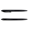 A black Javelin pen with a sleek design, featuring a clip and a pointed tip for writing.