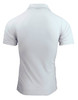 A light grey men's polo shirt featuring a back view, with a simple design and a logo on the side.